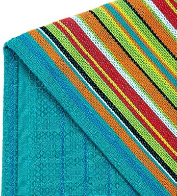 COTTON CRAFT Salsa Stripe Kitchen Towels - 12 Pack 100% Cotton Dish Cloth — view 4