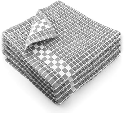 Fecido Classic Dark Kitchen Dish Towels with Hanging Loop - Heavy Duty Absorbent Dish Clothes - European Made… — view 2