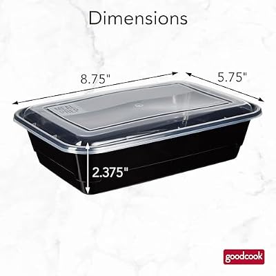 GoodCook Meal Prep Containers, Single Compartment 10-Pack — view 3