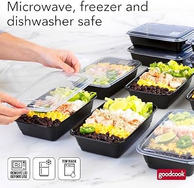 GoodCook Meal Prep Containers, Single Compartment 10-Pack — view 4