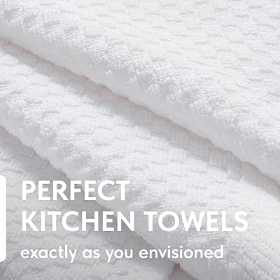 Wealuxe Super Absorbent Kitchen Towels 12 Pack - Premium 100% Cotton Kitchen Towels, 450GSM Thick Machine Was… — view 3