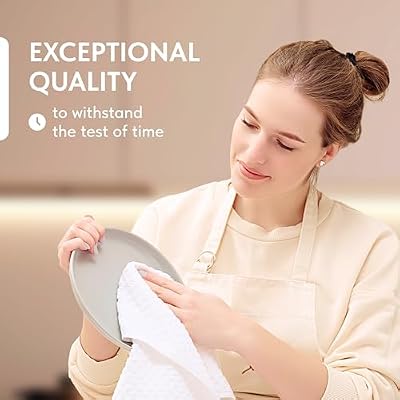 Wealuxe Super Absorbent Kitchen Towels 12 Pack - Premium 100% Cotton Kitchen Towels, 450GSM Thick Machine Was… — view 4
