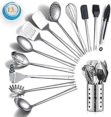 Stainless Steel Cooking Utensils Set, Berglander 13 Pieces Kitchen Utensils Set, Kitchen Tools Set With Utens… — view 2