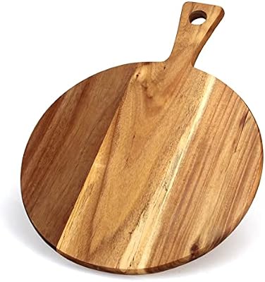 Acacia Wood Cutting Boards for Kitchen Round Chopping Charcuterie Boards — view 2