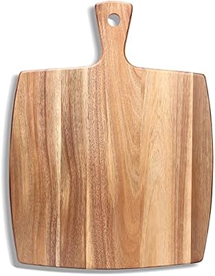 16.6" Large Wood Cutting Board Kitchen with Handle Acacia Charcuterie Board — view 2