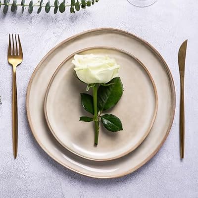 AmorArc Ceramic Dinnerware Sets for 8, 24Pcs Plates and Bowls Sets Dishes — view 4